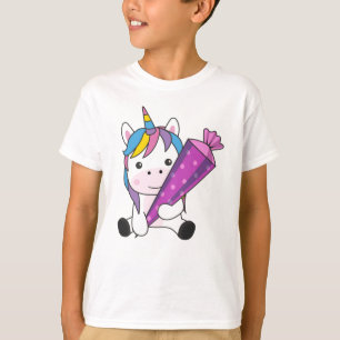Unicorn School Enrolment Kindergarten Glitter T-Shirt