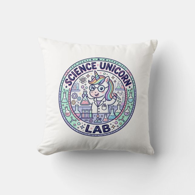 Unicorn Science Unicorn Lab POD Ready Apparel Grap Cushion (Front)