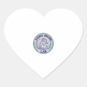 Unicorn Science Unicorn Lab POD Ready Apparel Grap Heart Sticker