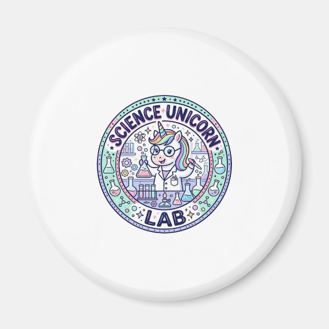 Unicorn Science Unicorn Lab POD Ready Apparel Grap Magnet (Front)