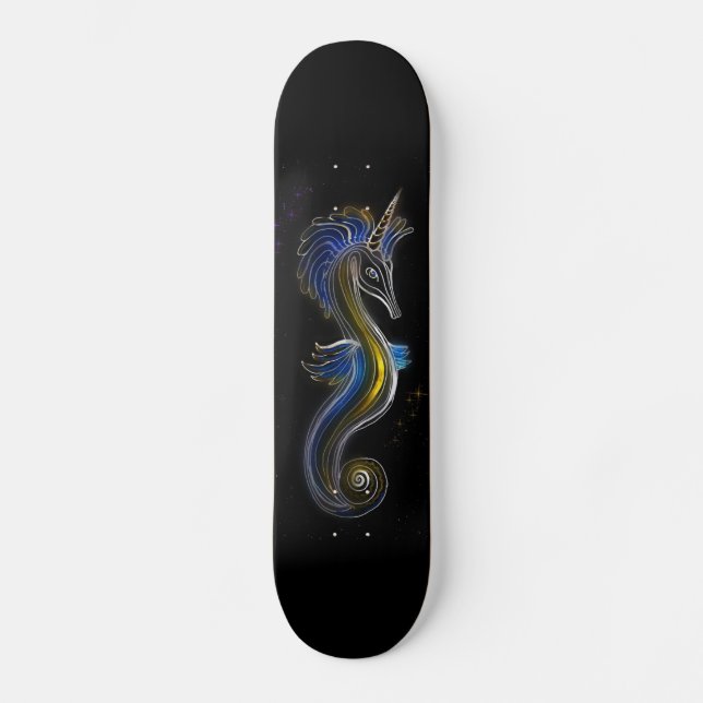 Unicorn Seahorse Skateboard (Front)