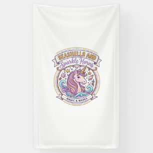 Unicorn Seashells and Sparkle Horns POD Ready Zazz Banner