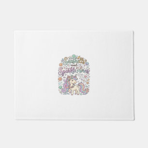 Unicorn Seashells and Sparkle Horns Premium Vector Doormat