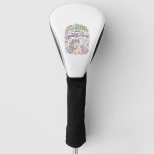 Unicorn Seashells and Sparkle Horns Premium Vector Golf Head Cover