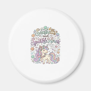 Unicorn Seashells and Sparkle Horns Premium Vector Magnet