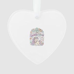 Unicorn Seashells and Sparkle Horns Premium Vector Ornament