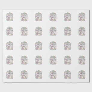 Unicorn Seashells and Sparkle Horns Premium Vector Wrapping Paper