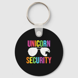 Unicorn Security Birthday Family Halloween Costume Key Ring