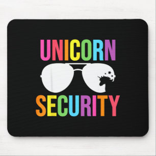 Unicorn Security Birthday Family Halloween Costume Mouse Pad
