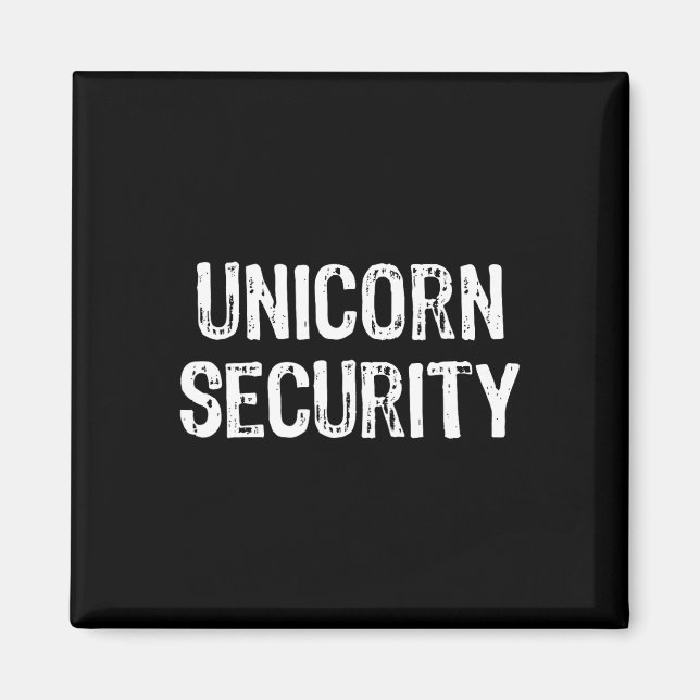 Unicorn Security Costume Halloween Mum Dad Party L Magnet (Front)