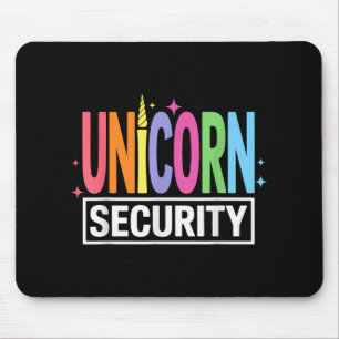 Unicorn Security Halloween Dad Mum Brother Costume Mouse Pad