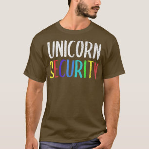 Unicorn Security Halloween Dad Mum Daughter Adult T-Shirt