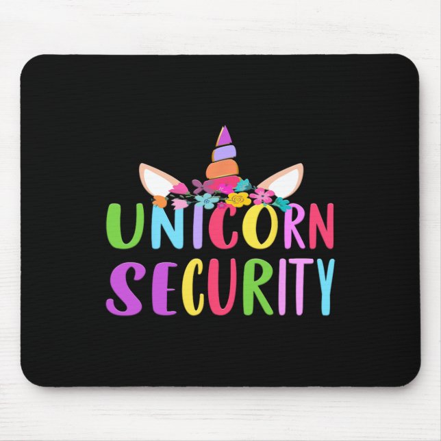 Unicorn Security  Halloween Fall Costume Adults Ki Mouse Pad (Front)