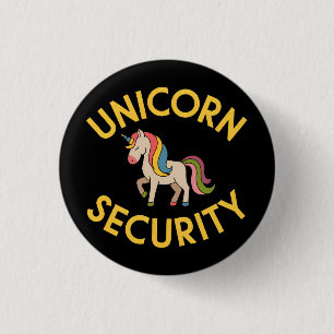 Unicorn Security: Keep the Magic Safe with a Touch 3 Cm Round Badge