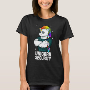 Unicorn Security Men Boys Daughter Dad Birthday Fa T-Shirt