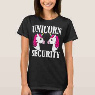 Unicorn Security Squad Girl Dad Mum Birthday T-Shirt