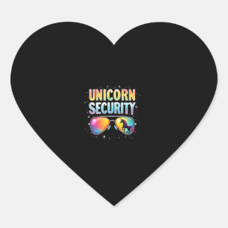 Unicorn SECURITY Unicorn Long Sleeve T-Shirt Heart Sticker