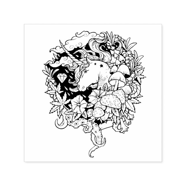 Unicorn Self-inking Stamp (Design)