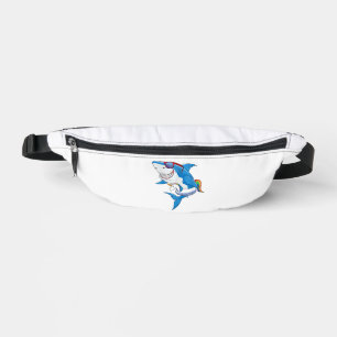 Unicorn Shark Pool Party Shirt Kids Girls Boys Fun Bum Bags