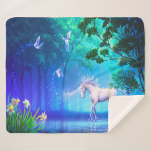 Unicorn Sherpa Blanket