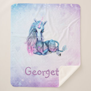 Unicorn Sherpa Blanket