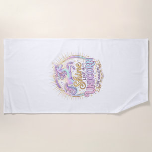 Unicorn Shine Like a Unicorn POD Ready Marketplace Beach Towel