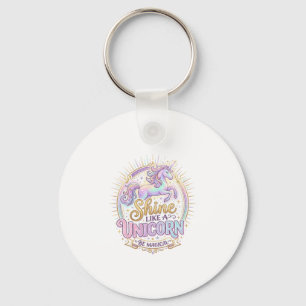 Unicorn Shine Like a Unicorn POD Ready Marketplace Key Ring