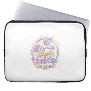 Unicorn Shine Like a Unicorn POD Ready Marketplace Laptop Sleeve