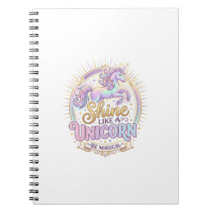 Unicorn Shine Like a Unicorn POD Ready Marketplace Notebook