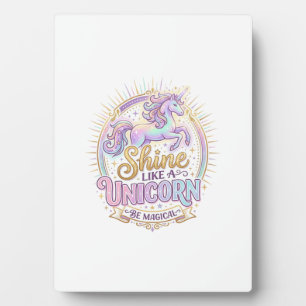 Unicorn Shine Like a Unicorn POD Ready Marketplace Plaque