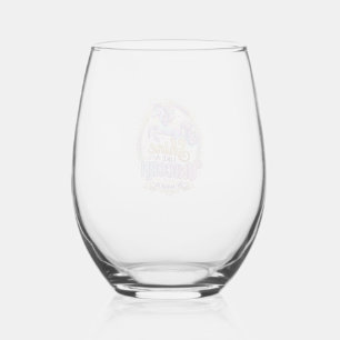 Unicorn Shine Like a Unicorn POD Ready Marketplace Stemless Wine Glass