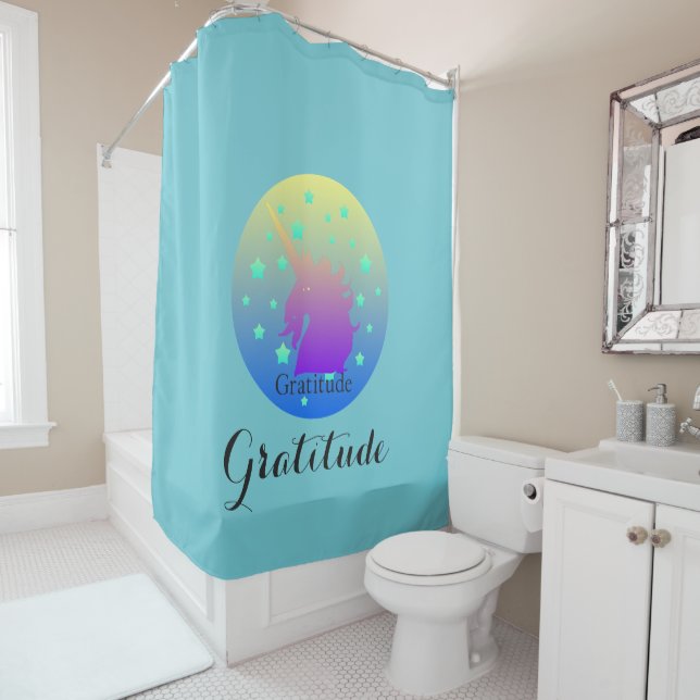 Unicorn Shower Curtain (In Situ)