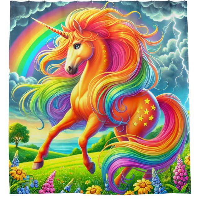 Unicorn Shower Curtain (Front)