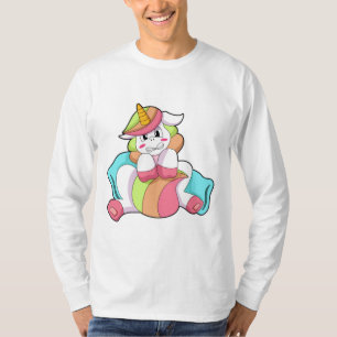Unicorn Shy with Pillow T-Shirt