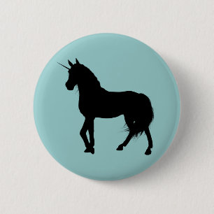 Unicorn Silhouette Button
