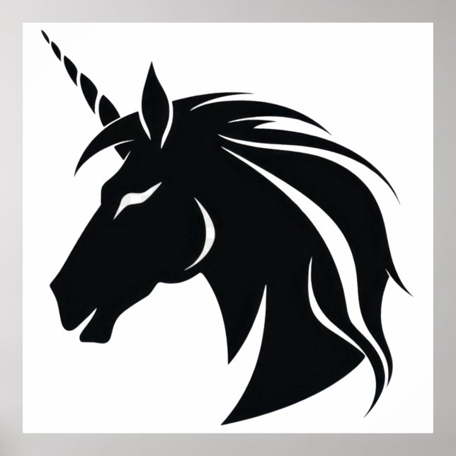 Unicorn silhouette  poster (Front)
