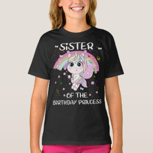 Unicorn Sister of The Birthday Princess T-Shirt