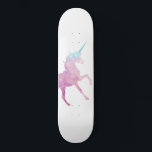 Unicorn Skateboard with Custom Crystal texture<br><div class="desc">Unicorn Skateboard with custom crystal texture. Upload your own unicorn background!</div>
