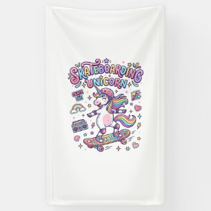 Unicorn Skateboarding Unicorn Bold Typography Shir Banner