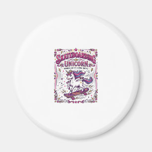Unicorn Skateboarding Unicorn Stylish White Backgr Magnet