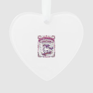 Unicorn Skateboarding Unicorn Stylish White Backgr Ornament