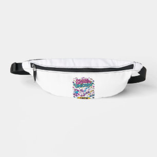 Unicorn Skater Unicorn Crew Retro Style Print on D Bum Bags