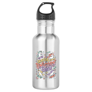 Unicorn Skater Unicorn Crew Whimsical Zazzle Desig 532 Ml Water Bottle