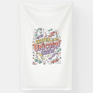 Unicorn Skater Unicorn Crew Whimsical Zazzle Desig Banner
