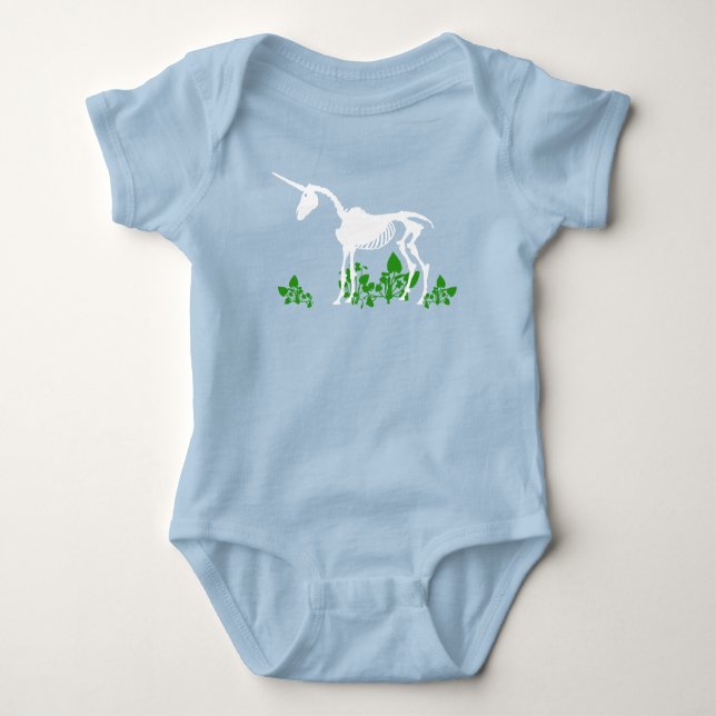 Unicorn Skeleton Baby Bodysuit (Front)
