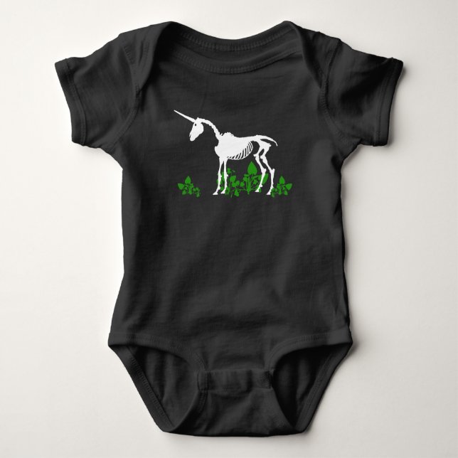 Unicorn Skeleton Baby Bodysuit (Front)