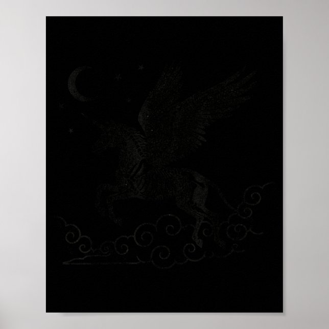 Unicorn skeleton halloween gothic spooky for men poster (Front)
