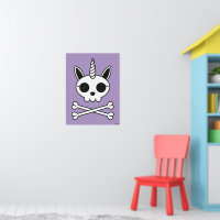 Unicorn Skull and Crossbones