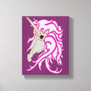 Unicorn Skull Canvas Print