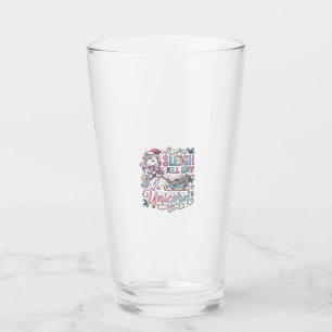 Unicorn Sleigh All Day Unicorn Adorable Sticker an Glass